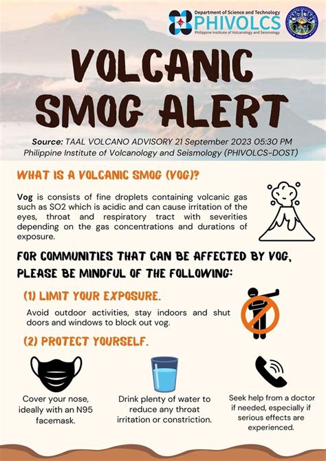 Safety reminders during Taal Volcano's period of unrest.